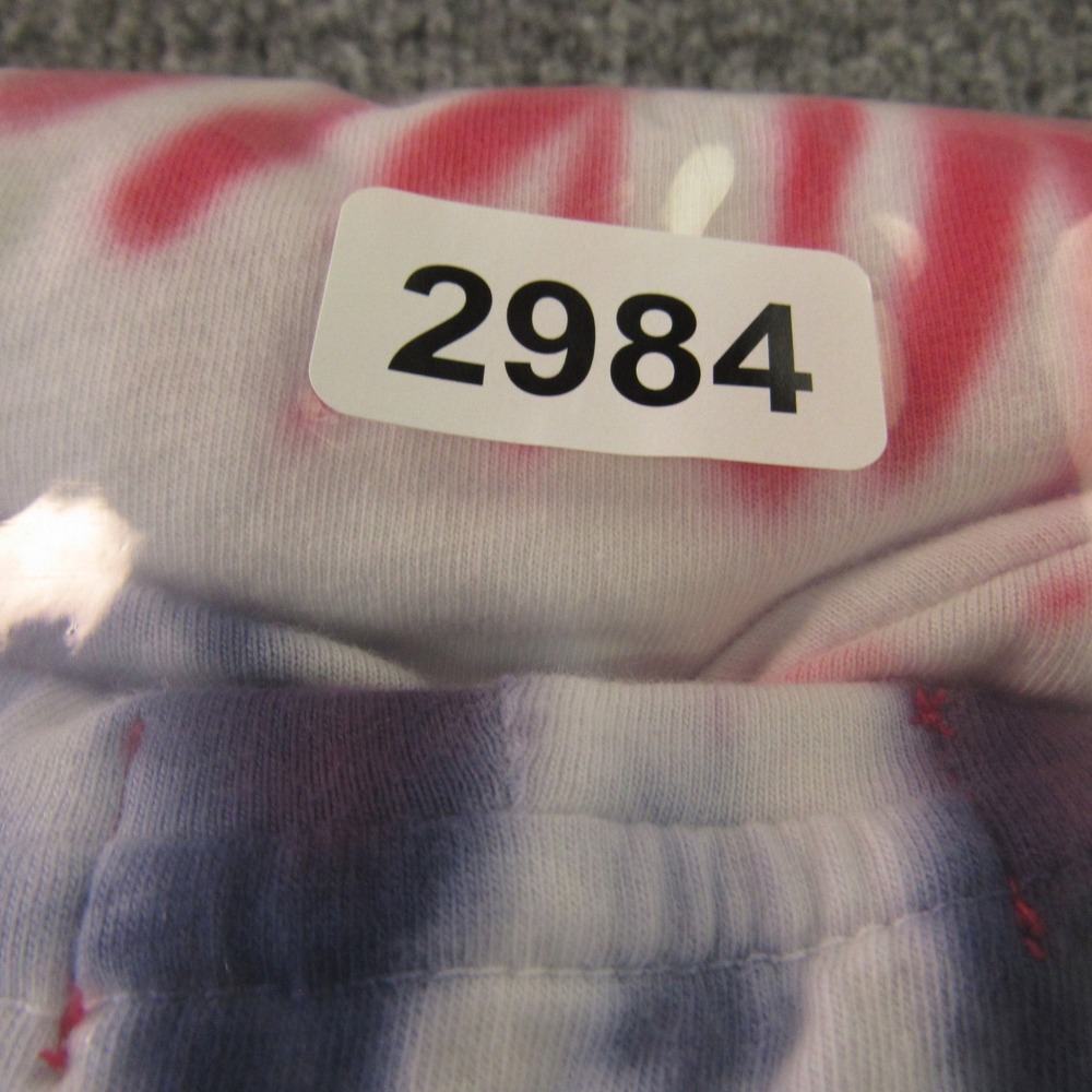 Polo Ralph Lauren Hoodie Mens M Red White Blue Tie Dye Spiral Long Sleeve Tee - Picture 10 of 10